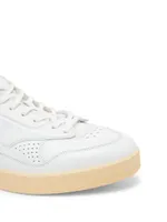 Sporty Logo Leather Sneakers