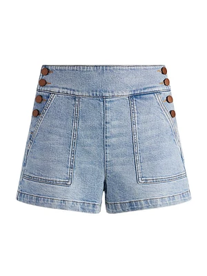 Donald Button Denim Shorts