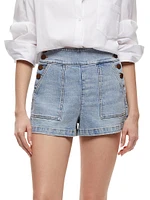 Donald Button Denim Shorts