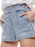 Donald Button Denim Shorts