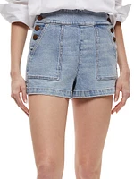 Donald Button Denim Shorts