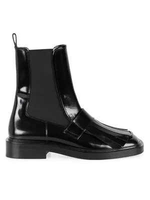 Lucy Leather Tasseled Chelsea Boots