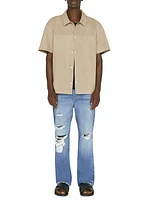 Suede Snap-Front Shirt