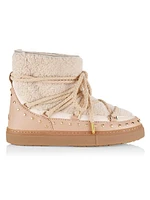 Curly Rock Leather & Shearling Sneakers