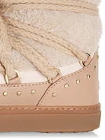 Curly Rock Leather & Shearling Sneakers