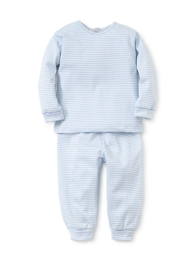 Baby's Striped Cotton T-Shirt & Pants Set