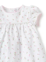 Baby Girl's Garden Rose Print Dress & Bloomers Set