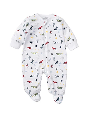 Baby's Aviator Print Footie