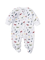 Baby's Aviator Print Footie