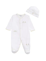 Baby's Hatchlings Footie & Hat Set