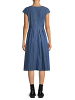 Zuai Chambray Midi-Dress