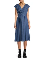 Zuai Chambray Midi-Dress