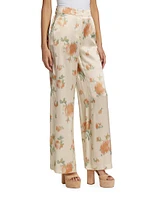 Celestine Wide-Leg Silk Pants