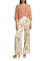 Celestine Wide-Leg Silk Pants