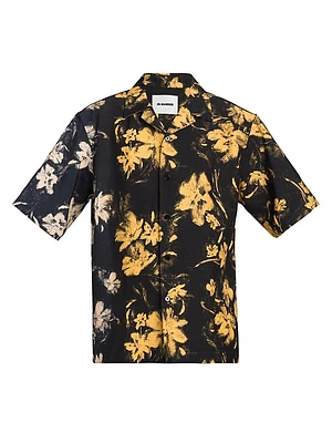 Floral Button-Front Shirt