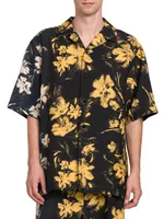 Floral Button-Front Shirt