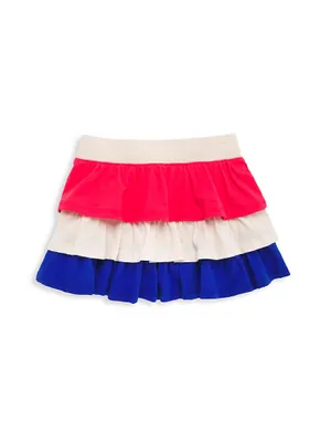 Little Girl's & Colorblocked Tier Skirt