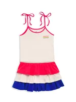 Little Girl's & Colorblocked Tier Skirt