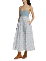 The Camelia Eyelet Maxi Dress