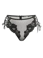 Swiss Dot & Floral Lace Briefs