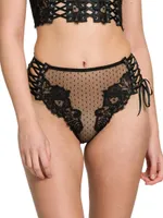 Swiss Dot & Floral Lace Briefs