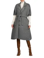 Wool-Cashmere Wrap Coat