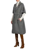 Wool-Cashmere Wrap Coat