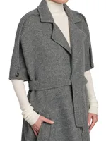 Wool-Cashmere Wrap Coat