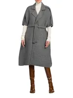 Wool-Cashmere Wrap Coat