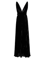 Cirrus Velvet V-Neck Gown