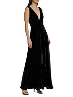 Cirrus Velvet V-Neck Gown