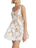 Jasmine Floral Appliqué Minidress