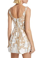 Jasmine Floral Appliqué Minidress