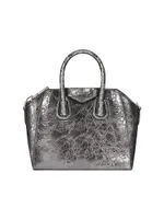 Mini Antigona Bag In Laminated Leather