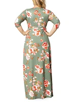 Meadow Dream Floral Wrap Maxi Dress