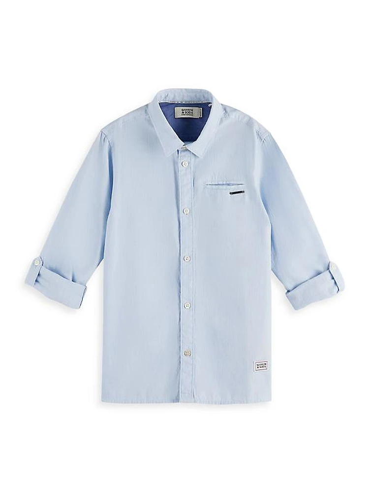 Little Boy's & Boy's Button-Up Chambray Shirt