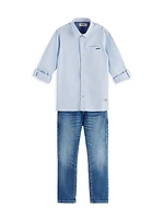 Little Boy's & Boy's Button-Up Chambray Shirt