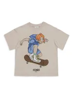 Little Boy's & FF Skateboard Graphic T-Shirt