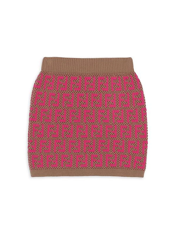 Little Girl's & Girl's FF Jacquard Knit Skirt