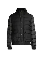 Fantoni Shearling-Trimmed Wool Jacket