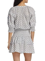 Milana Printed Blouson Minidress