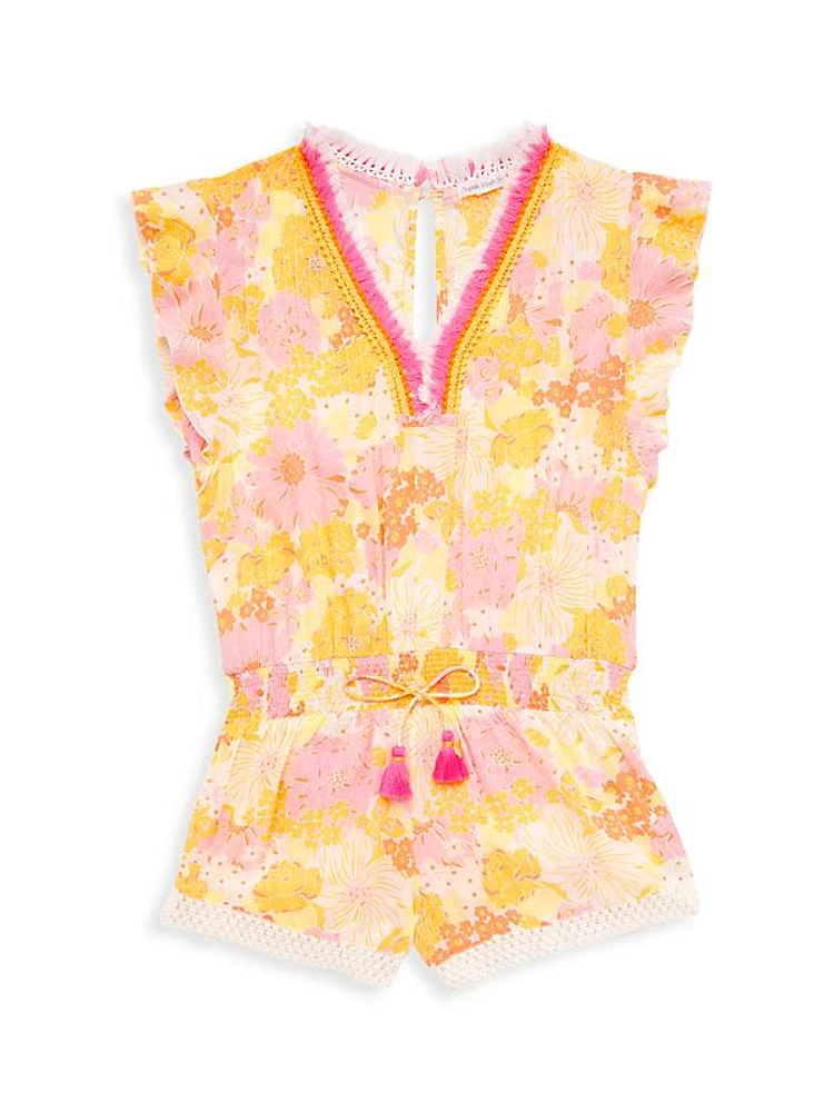 Little Girl's & Girl's Sasha Floral Print Romper