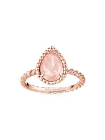 Serpent Bohème 18K Rose Gold & Pink Quartz Ring