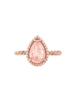 Serpent Bohème 18K Rose Gold & Pink Quartz Ring