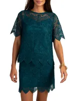 Khalida Short-Sleeve Lace Top