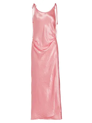 Dayla Satin Wrap Maxi Dress