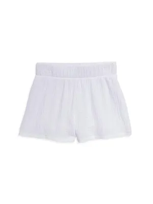 Little Girl's & Crocheted Cotton Shorts