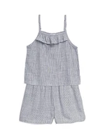 Little Girl's & Railroad Striped Tank Top