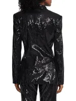 Single-Breasted Sequin Blazer