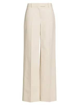 Banew Pleated Straight-Leg Pants